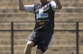 Chico durante o treino do Corinthians realizado esta manh no Parque So Jorge; o prximo jogo do time ser amanh, domingo, dia 01/11, contra o Palmeiras, em Presidente Prudente, pelo returno do Campeonato Brasileiro 2009