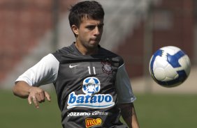 Defederico durante o treino do Corinthians realizado esta manh no Parque So Jorge; o prximo jogo do time ser amanh, domingo, dia 01/11, contra o Palmeiras, em Presidente Prudente, pelo returno do Campeonato Brasileiro 2009