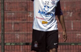 Dentinho durante o treino do Corinthians realizado esta manh no Parque So Jorge; o prximo jogo do time ser domingo, dia 08/11, contra o Santo Andr, no Pacaembu, pelo returno do Campeonato Brasileiro 2009