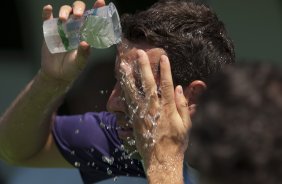 Edu Gaspar durante o treino do Corinthians realizado esta manh no Parque So Jorge; o prximo jogo do time ser domingo, dia 08/11, contra o Santo Andr, no Pacaembu, pelo returno do Campeonato Brasileiro 2009