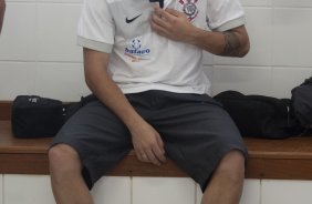 FLORIANOPOLIS-SC - ESPORTES - AVAI/SC X CORINTHIANS/SP - Matias Defederico nos vestirios antes da partida realizada esta tarde no estdio da Ressacada, em Florianopolis, vlida pelo returno do Campeonato Brasileiro de 2009