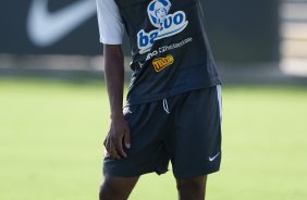 Elias durante o treino do Corinthians realizado esta manh no Parque So Jorge; o prximo jogo do time ser sbado, dia 21/11, contra o Nautico/PE, no estdio do Pacaembu, pelo returno do Campeonato Brasileiro 2009