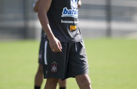 Escudero durante o treino do Corinthians realizado esta manhã no Parque São Jorge; o próximo jogo do time será sábado, dia 21/11, contra o Nautico/PE, no estádio do Pacaembu, pelo returno do Campeonato Brasileiro 2009