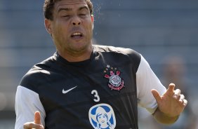 Ronaldo durante o treino do Corinthians realizado esta manh no Parque So Jorge; o prximo jogo do time ser sbado, dia 21/11, contra o Nautico/PE, no estdio do Pacaembu, pelo returno do Campeonato Brasileiro 2009