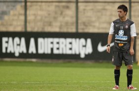 Matias Defederico durante o treino do Corinthians realizado esta manh no Parque So Jorge; o prximo jogo do time ser domingo, dia 29/11, contra o Flamengo, no estdio Brinco de Ouro da Princesa, em Campinas, pelo returno do Campeonato Brasileiro 2009