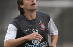 Paulo Andr durante o treino do Corinthians realizado esta manh no Parque So Jorge; o prximo jogo do time ser domingo, dia 29/11, contra o Flamengo, no estdio Brinco de Ouro da Princesa, em Campinas, pelo returno do Campeonato Brasileiro 2009