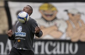 Jucilei durante o treino do Corinthians realizado esta manh no Parque So Jorge; o prximo jogo do time ser amanh, sbado, dia 05/12, contra o Atltico-MG, no Mineiro, utima partida do returno do Campeonato Brasileiro 2009