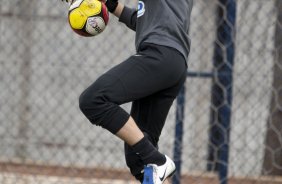 Andre, goleiro, durante o treino do time do Corinthians que vai disputar a Taca São Paulo de Juniores em janeiro, e que foi realizado esta tarde no Parque São Jorge; O time estreia no dia 03/01/2010 contra o Araguaina/TO, em Araraquara