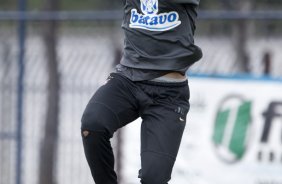 Rodrigo Uchoa, goleiro, durante o treino do time do Corinthians que vai disputar a Taca São Paulo de Juniores em janeiro, e que foi realizado esta tarde no Parque São Jorge; O time estreia no dia 03/01/2010 contra o Araguaina/TO, em Araraquara