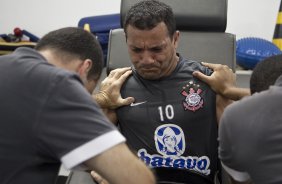 Iarley durante o treino do Corinthians realizado esta tarde no Parque So Jorge; O primeiro jogo do time ser um amistoso internacional dia 14 de janeiro, contra o Huracan, da Argentina, no Pacaembu