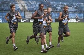 Tcheco; Jucilei; Matias Defederico; Dentinho e Souza durante o treino do Corinthians realizado esta tarde no Parque So Jorge; O primeiro jogo do time ser um amistoso internacional dia 14 de janeiro, contra o Huracan, da Argentina, no Pacaembu