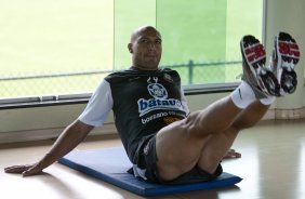 Edno durante o treino do Corinthians realizado esta manh no SPA Sport Resort, na cidade de Itu, interior de So Paulo; o prximo compromisso ser um amistoso internacional contra o Huracan, da Argentina, dia 14/01 no Pacaembu;