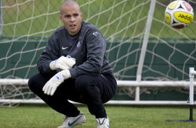 Julio Cesar durante o treino do Corinthians realizado esta manh no SPA Sport Resort, na cidade de Itu, interior de So Paulo; o prximo compromisso ser um amistoso internacional contra o Huracan, da Argentina, dia 14/01 no Pacaembu