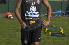 Dentinho durante o treino do Corinthians realizado esta manh no SPA Sport Resort, na cidade de Itu, interior de So Paulo; o prximo compromisso ser um amistoso internacional contra o Huracan, da Argentina, dia 14/01 no Pacaembu