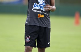 Dentinho durante o treino do Corinthians realizado esta manh no SPA Sport Resort, na cidade de Itu, interior de So Paulo; o prximo compromisso ser um amistoso internacional contra o Huracan, da Argentina, dia 14/01 no Pacaembu