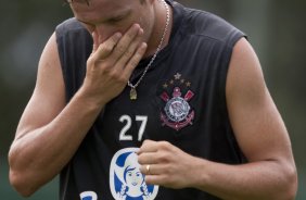 Marcelo Mattos durante o treino do Corinthians realizado esta manh no SPA Sport Resort, na cidade de Itu, interior de So Paulo; o prximo compromisso ser um amistoso internacional contra o Huracan, da Argentina, dia 14/01 no Pacaembu