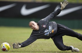 Julio Cesar durante o treino do Corinthians realizado esta manh no SPA Sport Resort, na cidade de Itu, interior de So Paulo; o prximo compromisso ser a estreia no Campeonato Paulista 2010, domingo, dia 17/01, no estdio Santa Cruz, em Ribeiro Preto, contra o Monte Azul