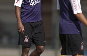 Elias durante o treino do Corinthians realizado esta manh no Parque So Jorge, zona leste de So Paulo; o prximo compromisso do time pelo Campeonato Paulista 2010, ser sbado, dia 13/02, contra a Portuguesa, no estdio do Caninde