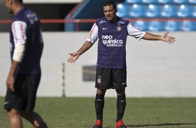 Iarley durante o treino do Corinthians realizado esta manh na Arena Barueri, em Barueri, zona oeste de So Paulo; o prximo compromisso do time pelo Campeonato Paulista 2010, ser amanh, sbado, dia 13/02, contra a Portuguesa, no estdio do Caninde
