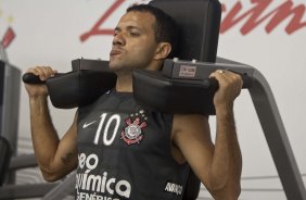 Iarley durante o treino do Corinthians realizado esta manh no Parque So Jorge, zona leste da cidade; na proxima 4a. feira, dia 24/02, a noite, o time far o seu primeiro jogo pela Taca Libertadores da Amrica, contra o Racing, do Uruguai, no estdio do Pacaembu