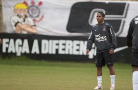 Jorge Henrique durante o treino do Corinthians realizado esta manh no Parque So Jorge, zona leste da cidade; o prximo jogo do time ser dia amanh, 07/03, domingo, contra o So Caetano, na Arena Barueri, em Barueri, pela 13 rodada do Campeonato Paulista 2010