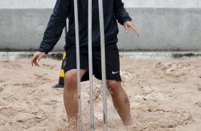 Ronaldo durante o treino do Corinthians realizado esta manh no Parque So Jorge, zona leste da cidade; o prximo jogo do time ser dia amanh, 07/03, domingo, contra o So Caetano, na Arena Barueri, em Barueri, pela 13 rodada do Campeonato Paulista 2010