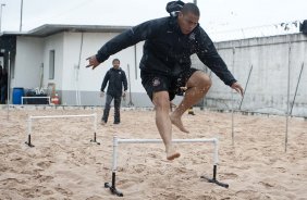 Ronaldo durante o treino do Corinthians realizado esta manh no Parque So Jorge, zona leste da cidade; o prximo jogo do time ser dia amanh, 07/03, domingo, contra o So Caetano, na Arena Barueri, em Barueri, pela 13 rodada do Campeonato Paulista 2010