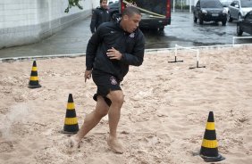 Ronaldo durante o treino do Corinthians realizado esta manh no Parque So Jorge, zona leste da cidade; o prximo jogo do time ser dia amanh, 07/03, domingo, contra o So Caetano, na Arena Barueri, em Barueri, pela 13 rodada do Campeonato Paulista 2010