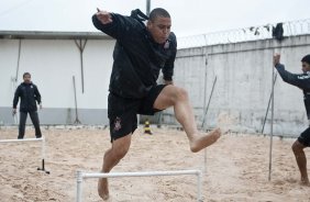 Ronaldo durante o treino do Corinthians realizado esta manh no Parque So Jorge, zona leste da cidade; o prximo jogo do time ser dia amanh, 07/03, domingo, contra o So Caetano, na Arena Barueri, em Barueri, pela 13 rodada do Campeonato Paulista 2010