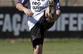 Chico durante o treino do Corinthians realizado esta manh no Parque So Jorge, zona leste da cidade; o prximo jogo do time ser amanh, dia 21/03, domingo, contra o Grmio Prudente, no estdio Eduardo Jos Farah, em Presidente Prudente, pela 15 rodada do Campeonato Paulista 2010