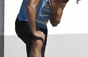 Ronaldo durante o treino do Corinthians realizado esta manh no Parque So Jorge, zona leste da cidade; o prximo jogo do time ser amanh, dia 21/03, domingo, contra o Grmio Prudente, no estdio Eduardo Jos Farah, em Presidente Prudente, pela 15 rodada do Campeonato Paulista 2010