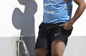 Ronaldo durante o treino do Corinthians realizado esta manh no Parque So Jorge, zona leste da cidade; o prximo jogo do time ser amanh, dia 21/03, domingo, contra o Grmio Prudente, no estdio Eduardo Jos Farah, em Presidente Prudente, pela 15 rodada do Campeonato Paulista 2010