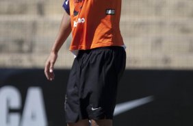 Souza durante o treino do Corinthians realizado esta manh no Parque So Jorge, zona leste da cidade; o prximo jogo do time ser amanh, dia 21/03, domingo, contra o Grmio Prudente, no estdio Eduardo Jos Farah, em Presidente Prudente, pela 15 rodada do Campeonato Paulista 2010