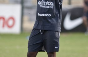 Elias durante o treino do Corinthians realizado esta tarde no Parque So Jorge, zona leste da cidade; o prximo jogo do time ser amanh, dia 24/03, quarta-feira, contra o Paulista de Jundia, na Arena de Barueri, em Barueri, pela 16 rodada do Campeonato Paulista 2010