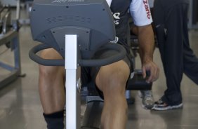 Ronaldo durante o treino do Corinthians realizado esta manh no Parque So Jorge, zona leste da cidade; o prximo jogo do time ser dia 22/04, contra o Independiente de Medellin, da Colmbia, no Pacaembu, ultimo jogo da fase de classificao da Copa Libertadores da Amrica 2010
