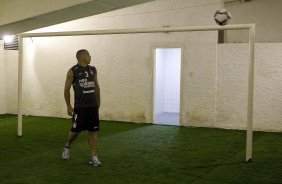 Ronaldo nos vestiários antes da partida entre Flamengo x Corinthians válida pela Copa Santander Libertadores realizada no estádio do Maracanã