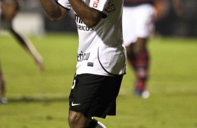 Jorge Henrique durante partida entre Corinthians x Flamengo vlida pela Copa Santander Libertadores realizada no estdio do Pacaembu