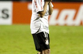 Durante partida entre Corinthians x Flamengo vlida pela Copa Santander Libertadores realizada no estdio do Pacaembu