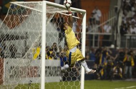 Durante partida entre Corinthians x Flamengo vlida pela Copa Santander Libertadores realizada no estdio do Pacaembu