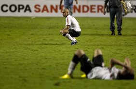 Durante partida entre Corinthians x Flamengo vlida pela Copa Santander Libertadores realizada no estdio do Pacaembu