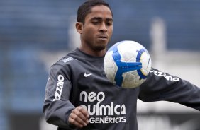 Jorge Henrique durante o treino do Corinthians realizado esta manh no Parque So Jorge. O prximo jogo do time ser domingo, dia 16/05, no Olmpico, contra o Grmio, pela 2 rodada do Campeonato Brasileiro 2010; So Paulo, Brasil