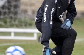 Julio Cesar durante o treino do Corinthians realizado esta manh no Parque So Jorge. O prximo jogo do time ser domingo, dia 16/05, no Olmpico, contra o Grmio, pela 2 rodada do Campeonato Brasileiro 2010; So Paulo, Brasil