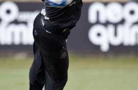 Julio Cesar durante o treino do Corinthians realizado esta manh no Parque So Jorge. O prximo jogo do time ser domingo, dia 16/05, no Olmpico, contra o Grmio, pela 2 rodada do Campeonato Brasileiro 2010; So Paulo, Brasil