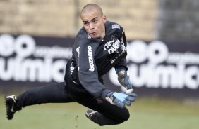 Julio Cesar durante o treino do Corinthians realizado esta manh no Parque So Jorge. O prximo jogo do time ser domingo, dia 16/05, no Olmpico, contra o Grmio, pela 2 rodada do Campeonato Brasileiro 2010; So Paulo, Brasil