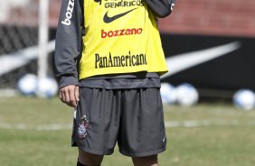 Bruno Cesar durante o treino do Corinthians realizado esta manhã no Parque São Jorge. O próximo jogo do time será amanhã, domingo, dia 16/05, no Olímpico, contra o Grêmio, pela 2ª rodada do Campeonato Brasileiro 2010; São Paulo, Brasil