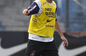 Danilo durante o treino do Corinthians realizado esta manhã no Parque São Jorge. O próximo jogo do time será domingo, dia 23/05, no Pacaembu, contra o Fluminense, pela 3ª rodada do Campeonato Brasileiro 2010; São Paulo, Brasil