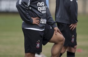 Roberto Carlos durante o treino do Corinthians realizado esta manhã no Parque São Jorge. O próximo jogo do time será domingo, dia 23/05, no Pacaembu, contra o Fluminense, pela 3ª rodada do Campeonato Brasileiro 2010; São Paulo, Brasil