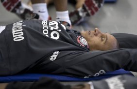 Roberto Carlos durante o treino do Corinthians realizado esta manhã no Parque São Jorge. O próximo jogo do time será domingo, dia 23/05, no Pacaembu, contra o Fluminense, pela 3ª rodada do Campeonato Brasileiro 2010; São Paulo, Brasil