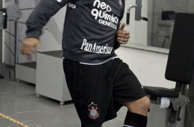 Ronaldo durante o treino do Corinthians realizado esta manhã no Parque São Jorge. O próximo jogo do time será domingo, dia 23/05, no Pacaembu, contra o Fluminense, pela 3ª rodada do Campeonato Brasileiro 2010; São Paulo, Brasil