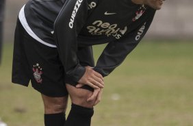 Danilo durante o treino do Corinthians realizado esta manhã no Parque São Jorge. O próximo jogo do time será domingo, dia 23/05 no Pacaembu, contra o Fluminense, pela 3ª rodada do Campeonato Brasileiro 2010; São Paulo, Brasil